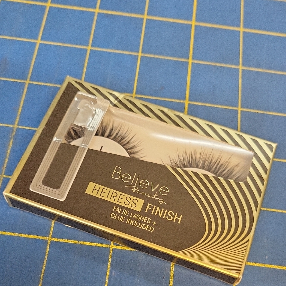 Believe Beauty False Lashes + Glue 2.28g New Sealed - Heiress